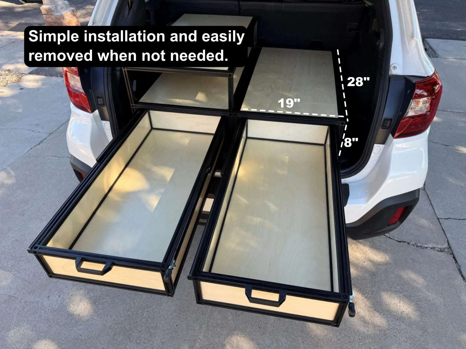 TNT Auto Drawer — Jeep Wrangler — jeep Wrangler TNT removable rear cargo drawer pair shown open