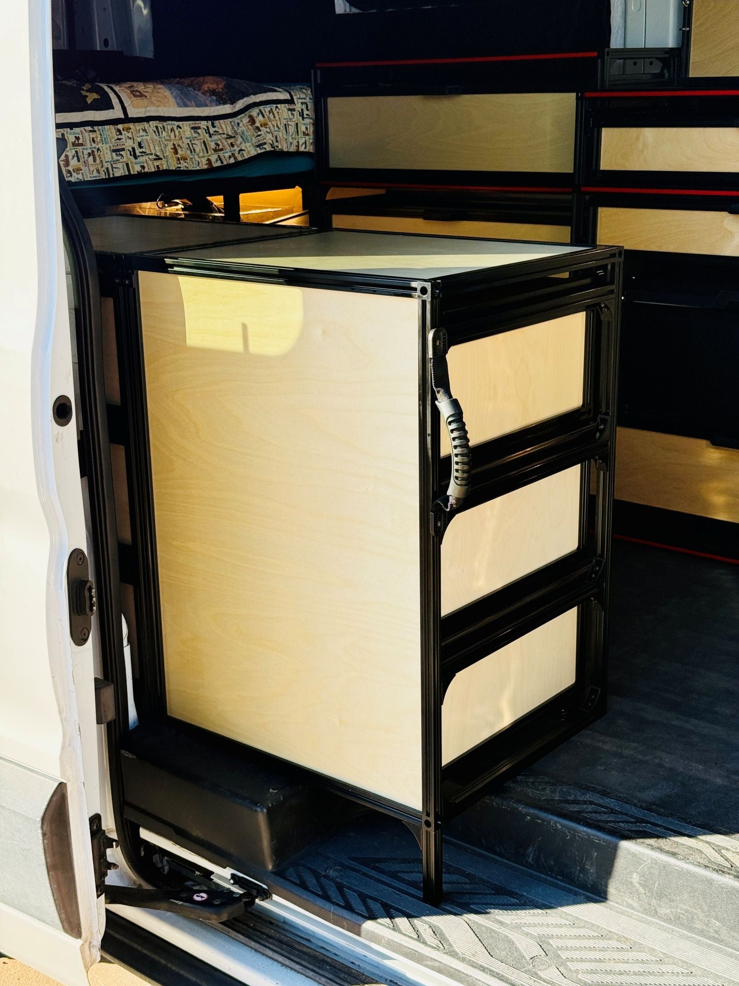 chest of drawers with back panel
