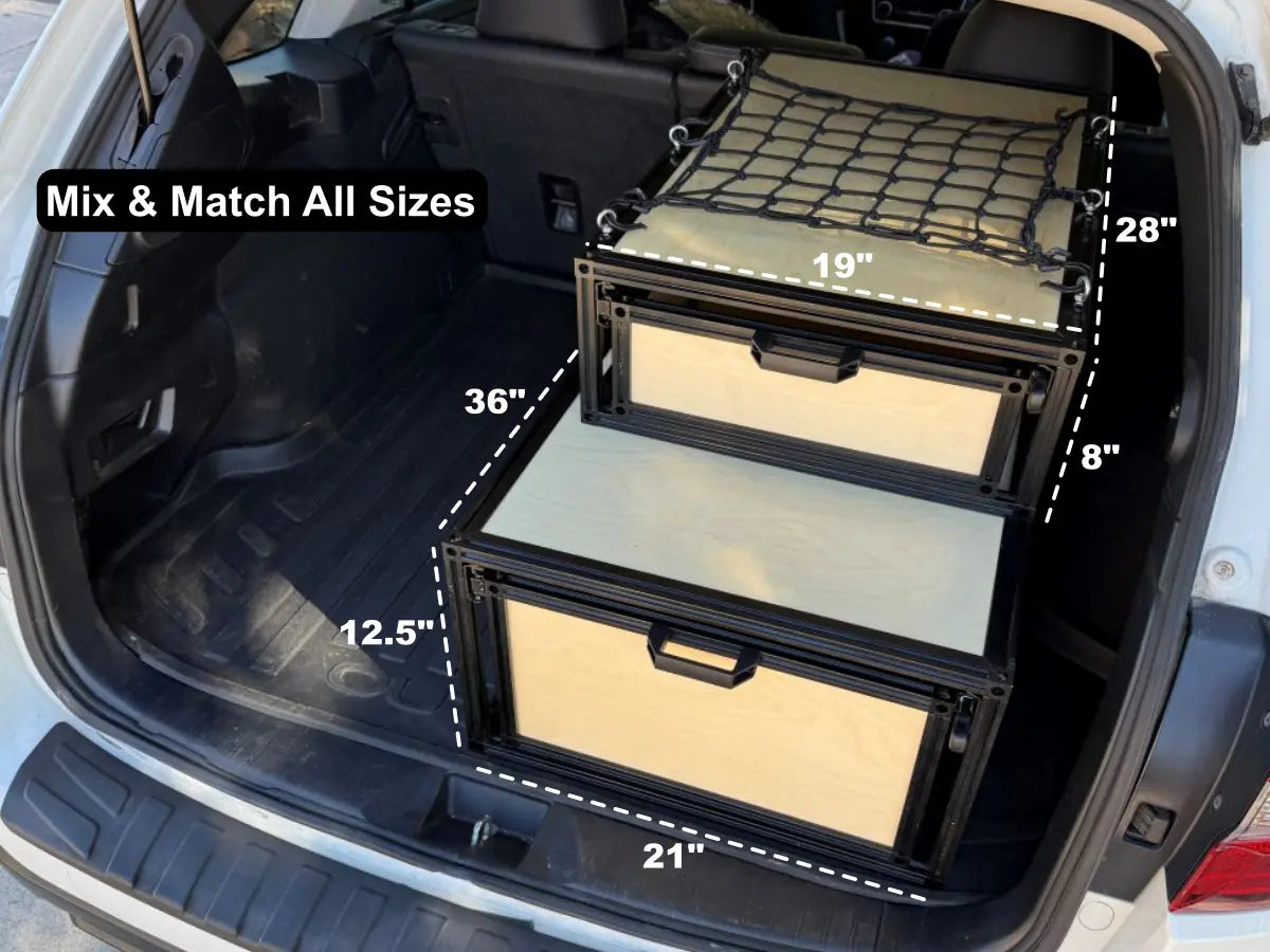 TNT Auto Drawer — Chevrolet Tahoe — chevrolet Tahoe TNT mixed-size cargo drawers arranged in an SUV