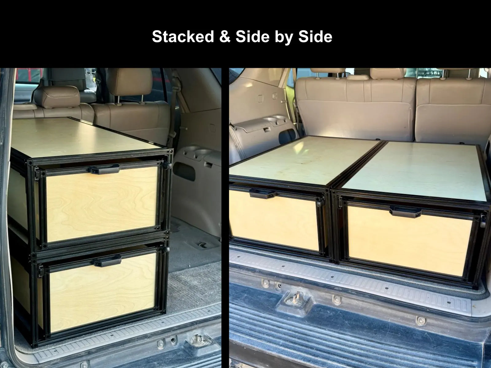 TNT Auto Drawer — Toyota Sequoia — toyota Sequoia TNT Auto Drawer stacked and side-by-side configurations